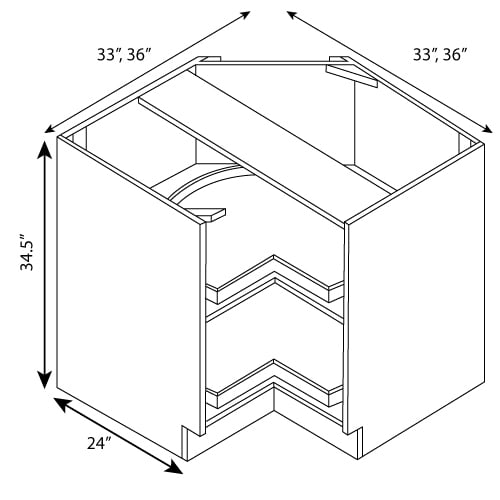 Bg Lsb33 Base Lazy Susan Cabinet